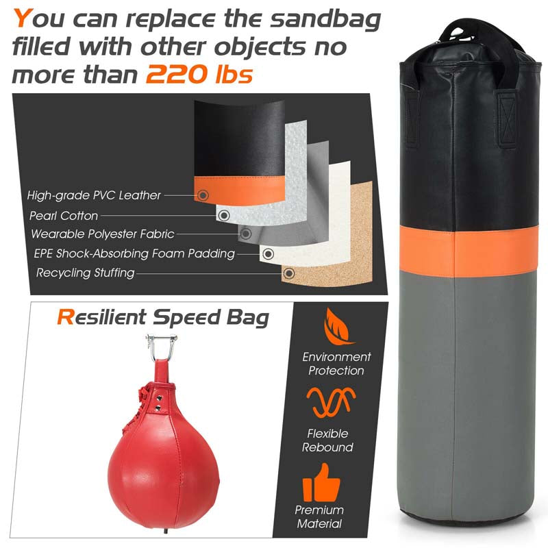 2-in-1 Boxständer mit Sandsack & Speedball – Höhenverstellbar & Stabil