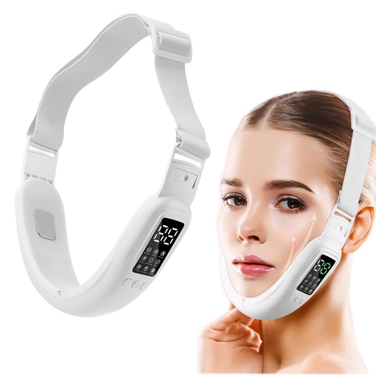 V-Line Face Lifter & Chin Reducer – LED EMS Facial Beauty Massager, Heat Therapy for Jawline Definition