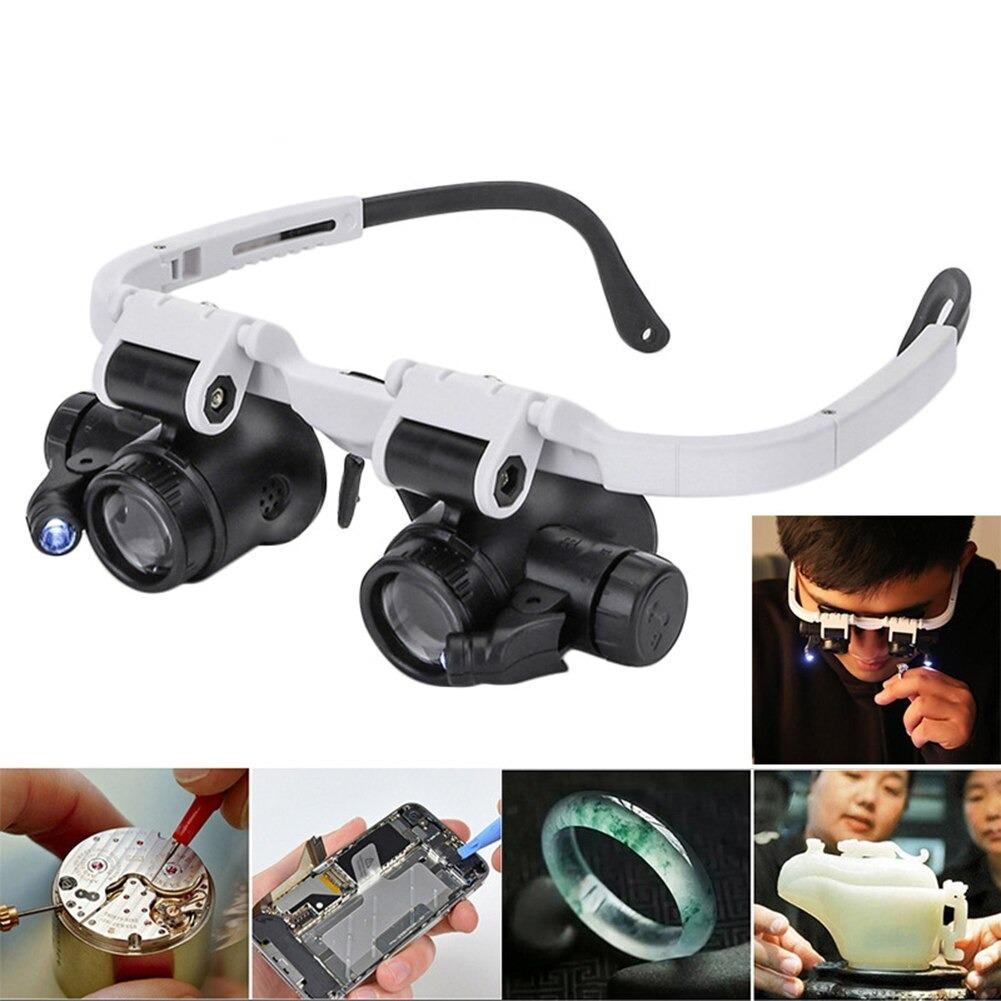 Magnifying Glass with Led Light Eyewear Observation Lens