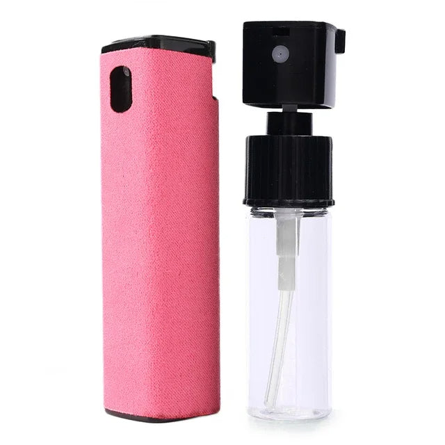 2-in-1 Premium Mikrofaser Bildschirmreiniger Sprayflasche & Mikrofasertuch für Handy, iPhone, iPad, MacBook, Laptop, Computer - Reinigungstücher für Apple Geräte, Brillen, Bildschirme