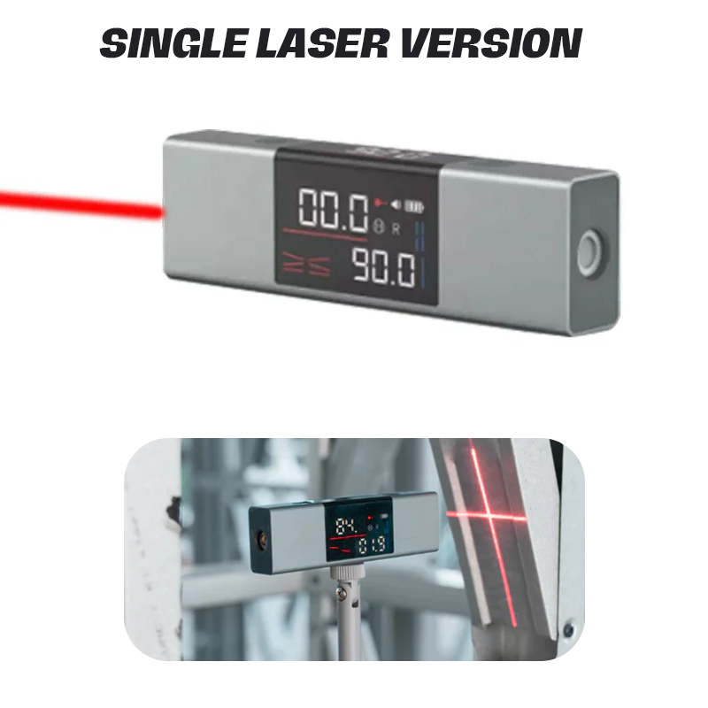 2 In 1 Winkelmesser Digital Multifunktionaler Laser Wasserwaage Werkzeug Metall mit Stativ