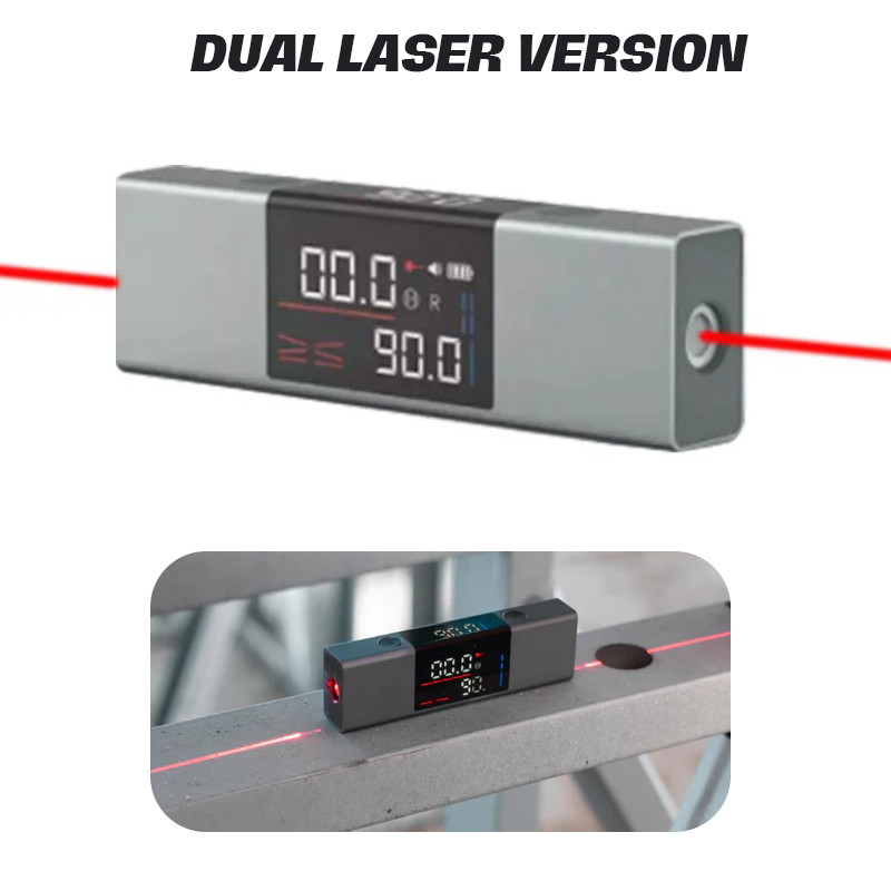 2 In 1 Winkelmesser Digital Multifunktionaler Laser Wasserwaage Werkzeug Metall mit Stativ
