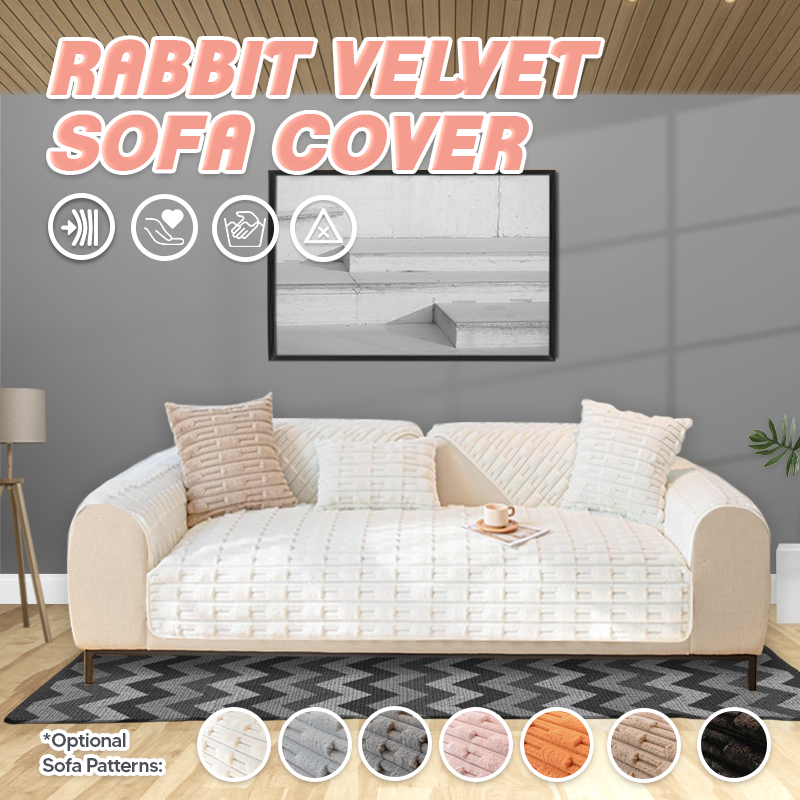 2023 Winter Warm & Dick Non-Slip Rabbit Velvet Plush Sofa Kissenbezug