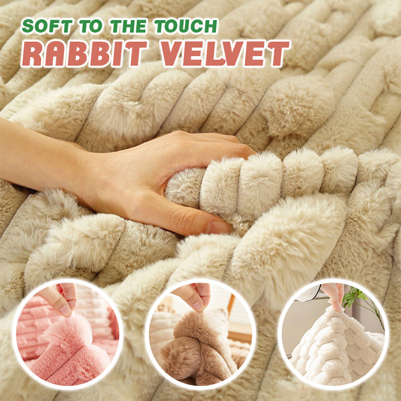 2023 Winter Warm & Dick Non-Slip Rabbit Velvet Plush Sofa Kissenbezug