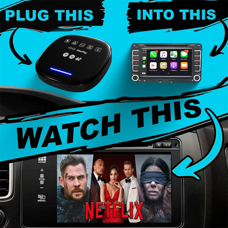 2023 Wireless Android Auto/CarPlay Adapter Streaming Multimedia Box mit HDMI & 4G SIM