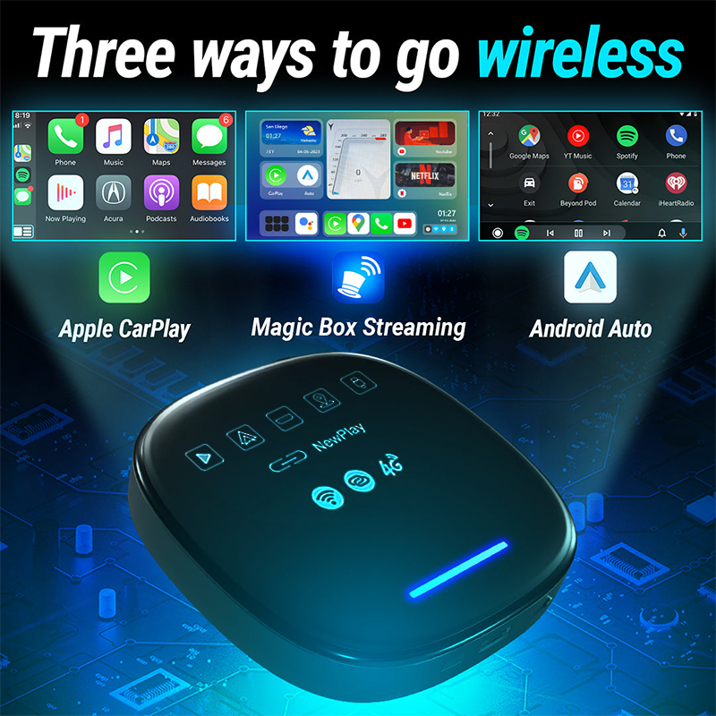 2023 Wireless Android Auto/CarPlay Adapter Streaming Multimedia Box mit HDMI & 4G SIM