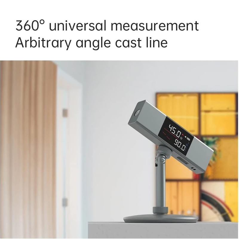 2 In 1 Winkelmesser Digital Multifunktionaler Laser Wasserwaage Werkzeug Metall mit Stativ