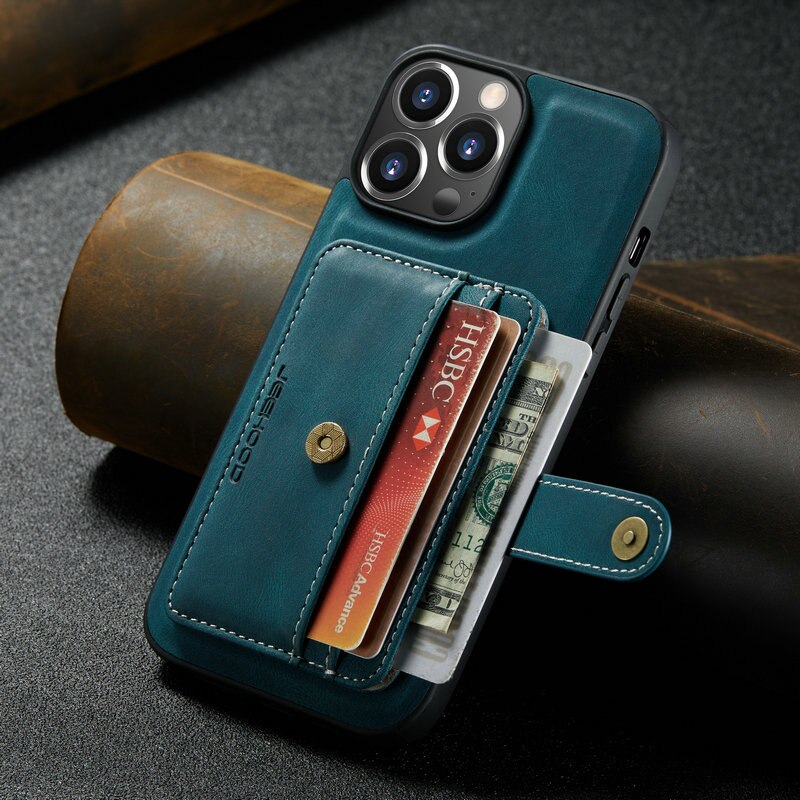 2 in 1 Abnehmbare magnetische Brieftasche Leder Telefon Fall Mit Karte Slot Halter Für iPhone