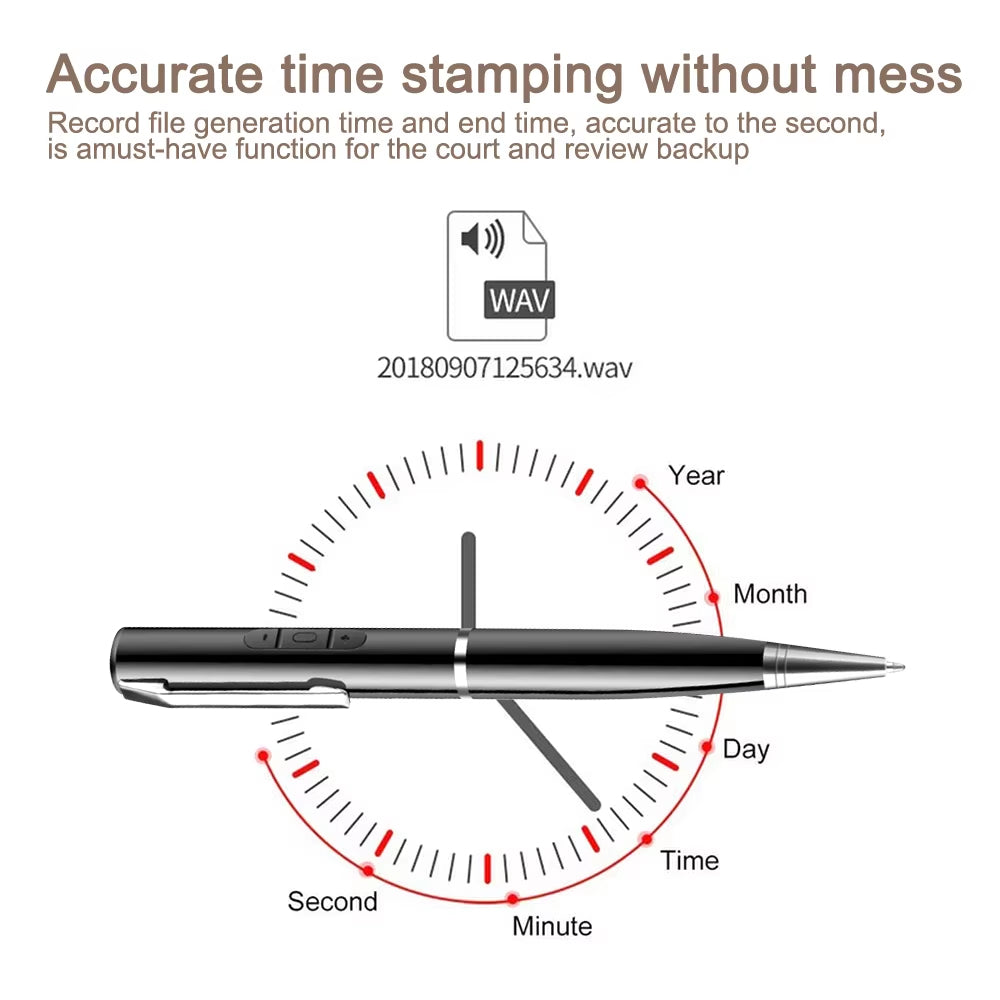 Digitaler Sprachaktivierter Aufnahme-Stift mit 360° für Besprechungen und Meetings
