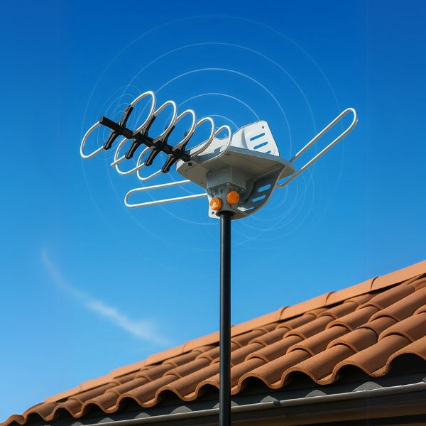 990 Mile Outdoor HD TV Antenna | Dual-Band, 360° Reception & Easy Installation for Home Entertainment