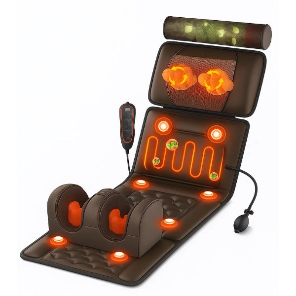 Multifunctional Electric Massage Mattress Cushion | Lumbar Traction, Vibrating Relief for Back, Neck & Waist Pain Relief