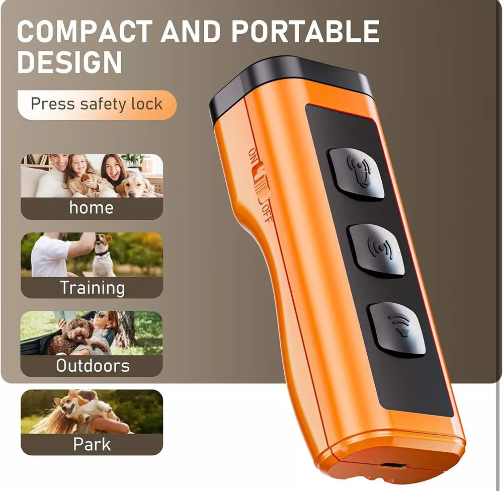 Ultrasonic Dog Bark Control Device | Safe, Portable & Effective for Indoor and Outdoor Training