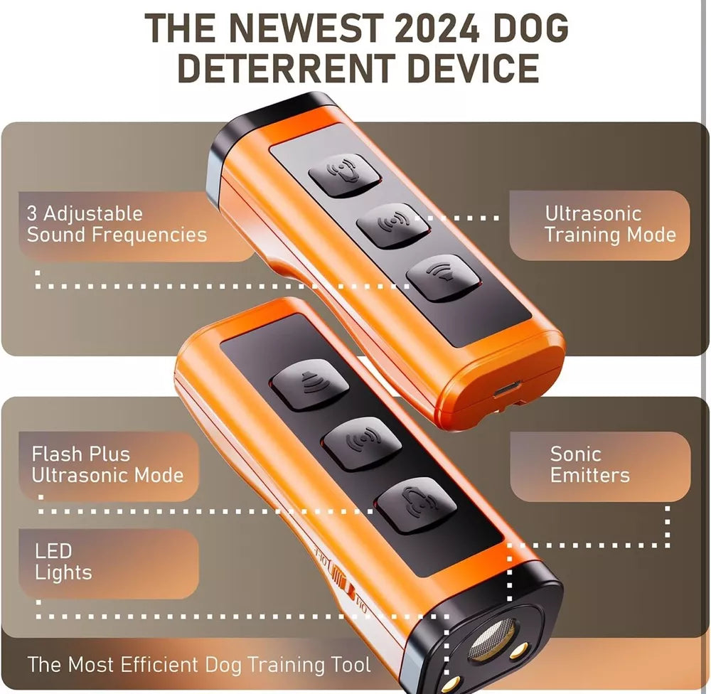 Ultrasonic Dog Bark Control Device | Safe, Portable & Effective for Indoor and Outdoor Training