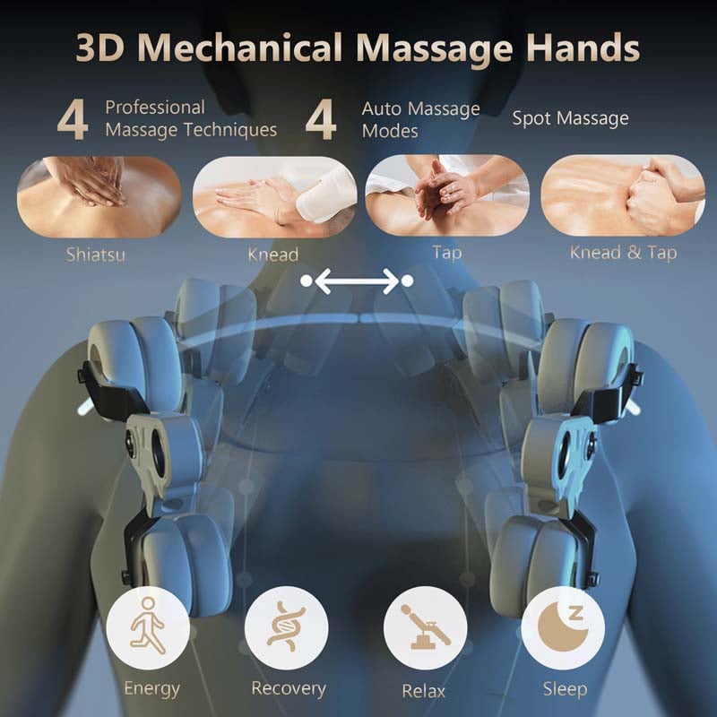 3D Shiatsu Massagesessel mit 55" SL-Track & Zero Gravity