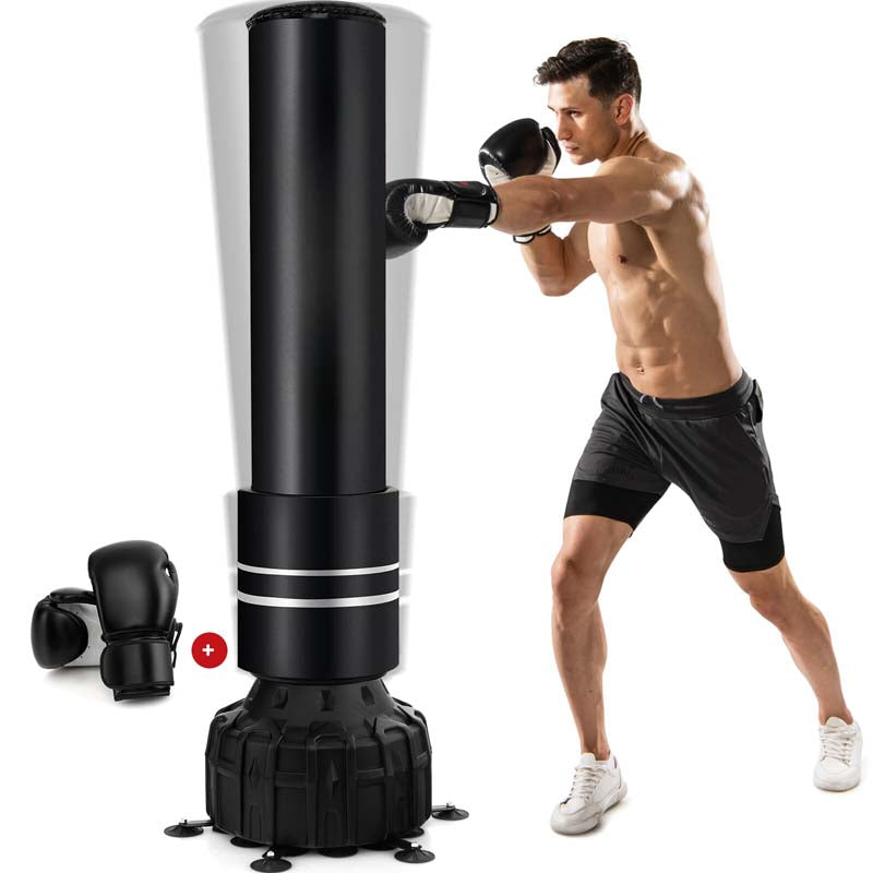 175 cm Stehender Boxsack mit Saugnapf & Stoßdämpfung – MMA & Fitness