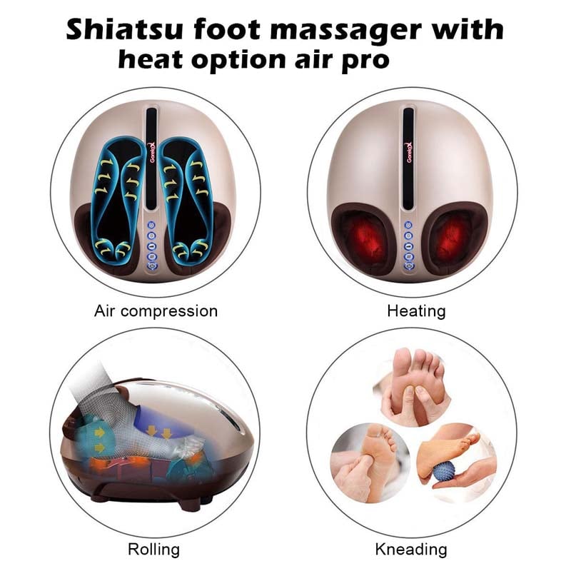 Elektrischer Fußmassagegerät mit Wärme – Shiatsu Tiefenknetmassage