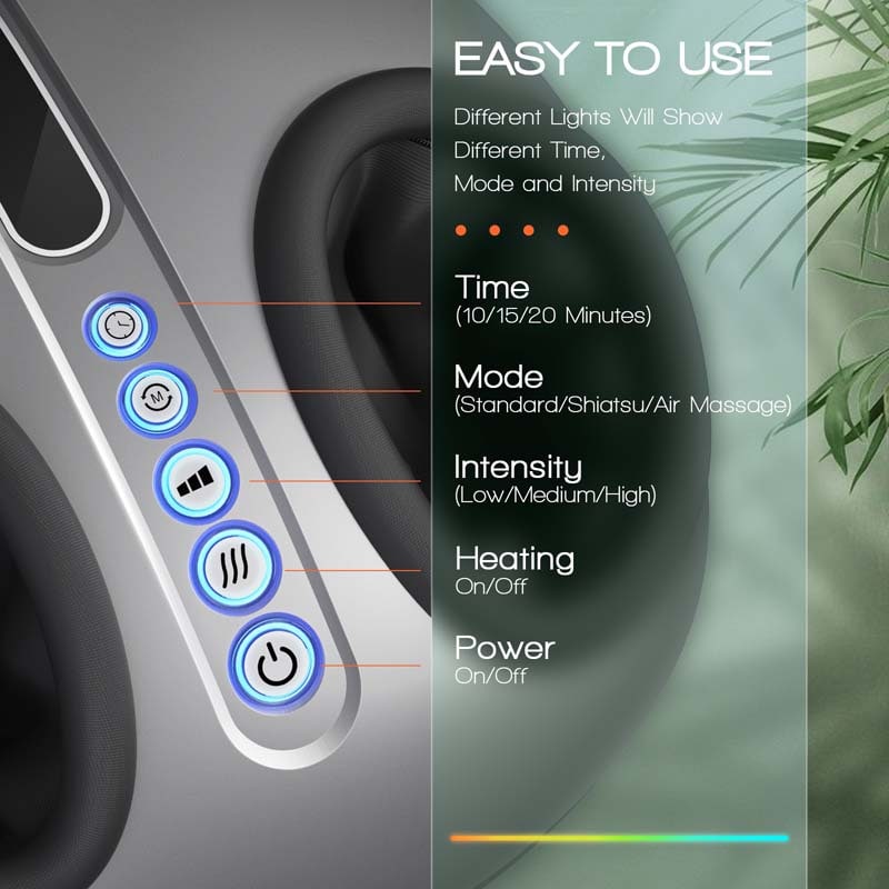 Elektrischer Fußmassagegerät mit Wärme – Shiatsu Tiefenknetmassage