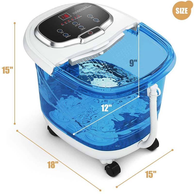 Beheiztes Fußbad mit Shiatsu-Massage & verstellbaren Düsen