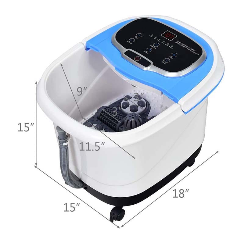 Beheiztes Fußbad mit Shiatsu-Massage & verstellbaren Düsen