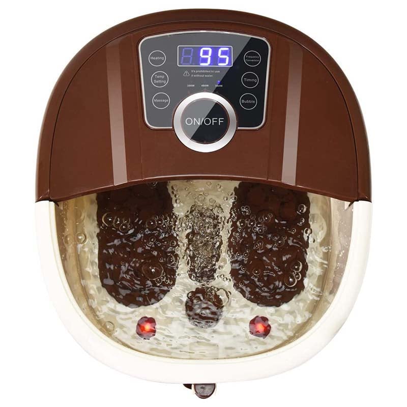 Elektrisches Fußbad mit Heizung & 16 Shiatsu-Rollen – LED & Temperatu