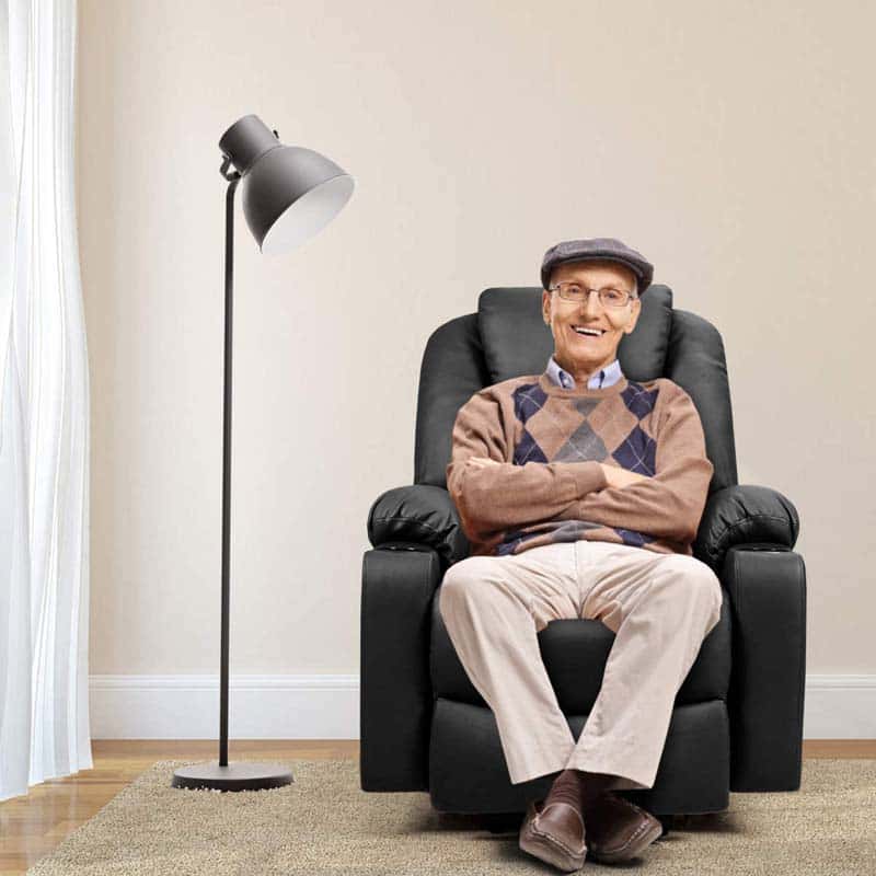 Elektrischer Power-Lift Sessel mit Massage & Lendenwirbelheizung – Senioren Relaxsessel