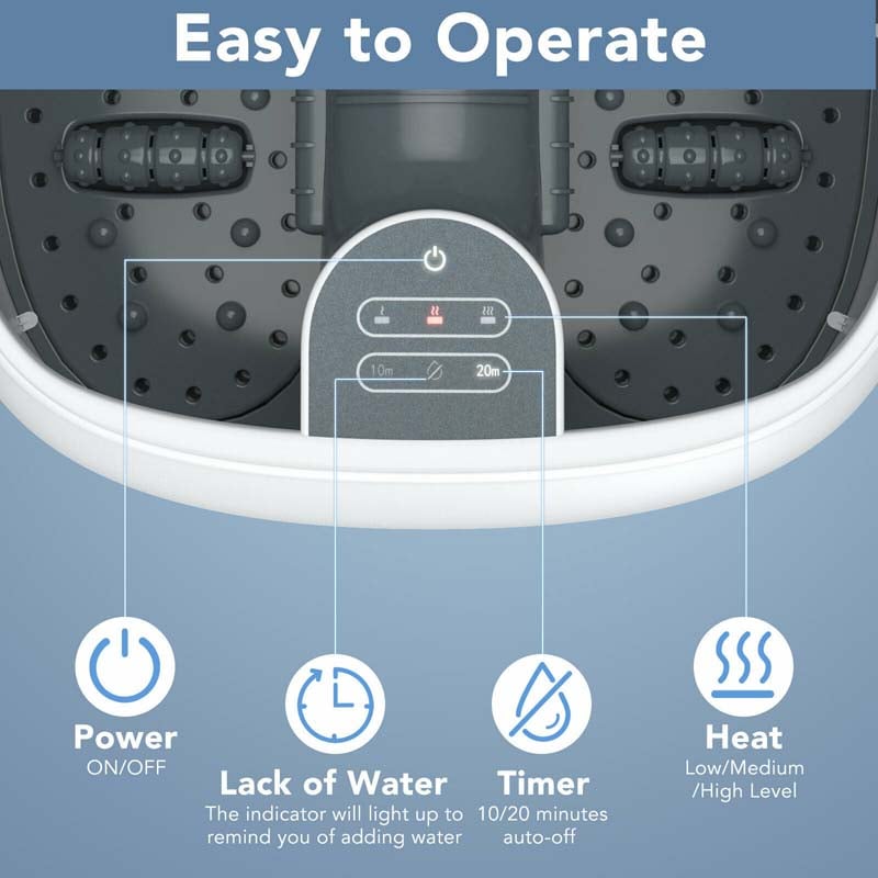 Dampf-Fußbad mit Shiatsu-Massage & 3 Heizstufen – Fuß-Spa für Zuhause