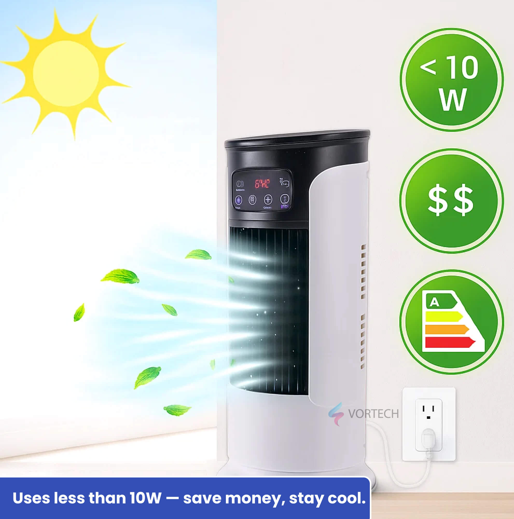 Portable Air Conditioner Stand Up Unit | Windowless, Energy Efficient & Ideal for Home Office and Dormitory Use