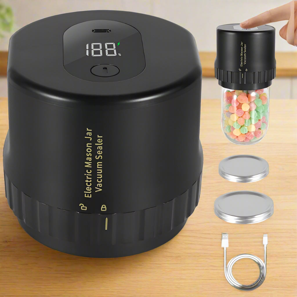 Vacuum Sealer for Mason Jars - Electric Food Preservation System for Canning, Sous Vide, and Storage