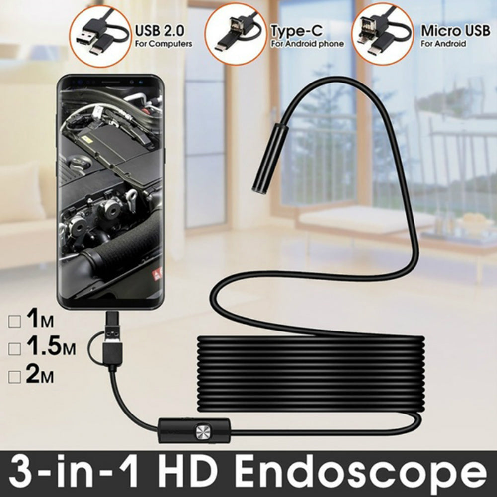 3 in 1 HD Inspektionsendoskop für Telefon l Wifi-Endoskop