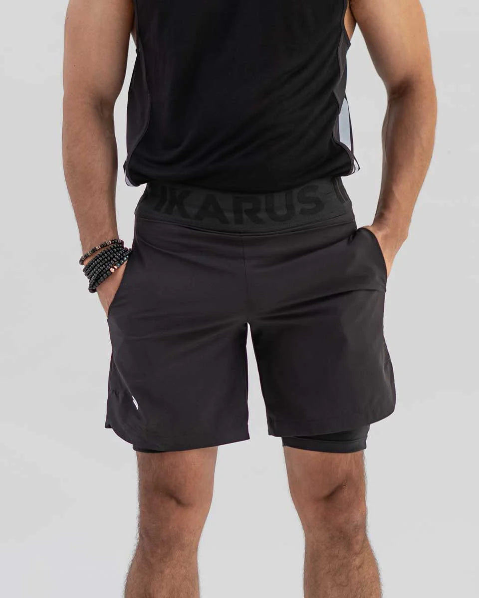 2-in-1 Shorts – Schwarz