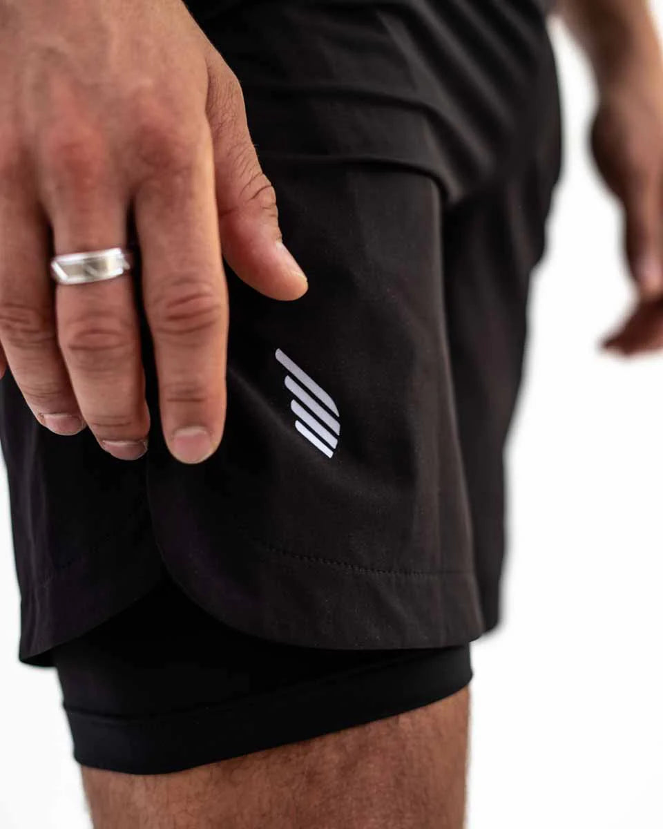 2-in-1 Shorts – Schwarz