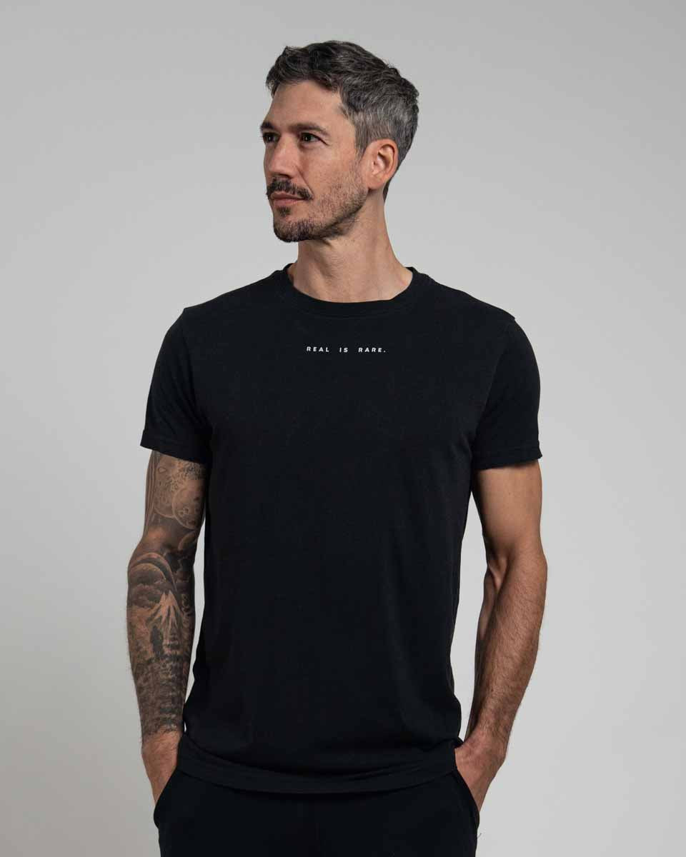 Echt ist selten – T-Shirt Schwarz
