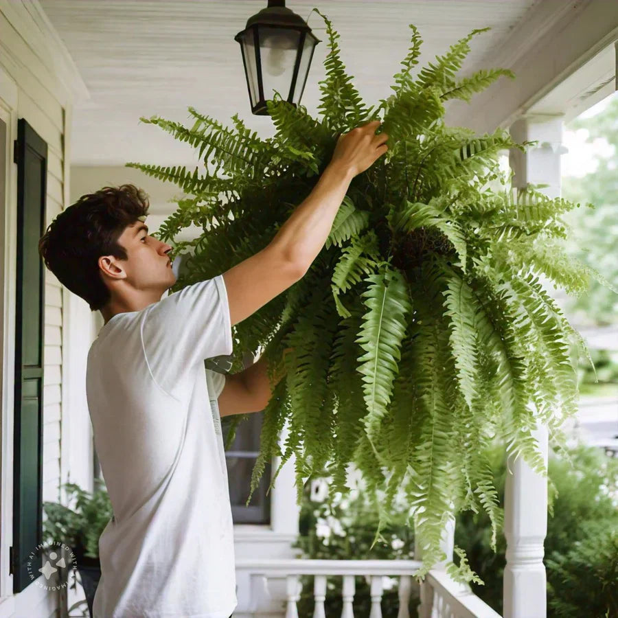 UV Resistant Lifelike Artificial Boston Fern | Realistic, Easy Maintenance & Ideal for Indoor/Outdoor Decoration
