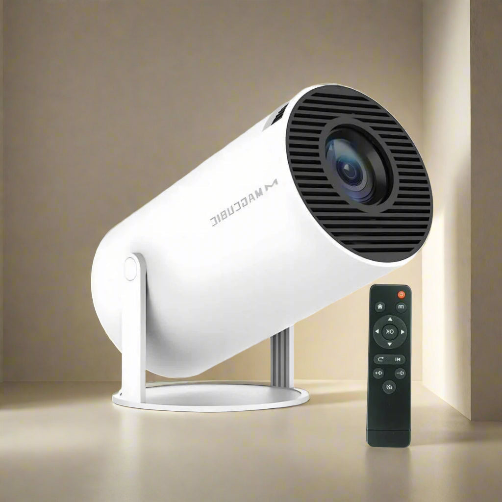 Portable 4K Projector with Remote Control - Mini Home Theater Projector for Movies, Gaming & Outdoor Use