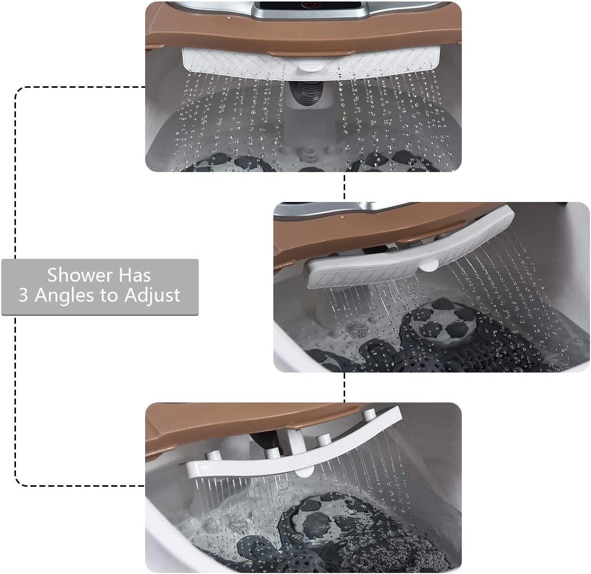 Elektrische Fußbadewanne mit Massage & Heizung – Timer & Rollen