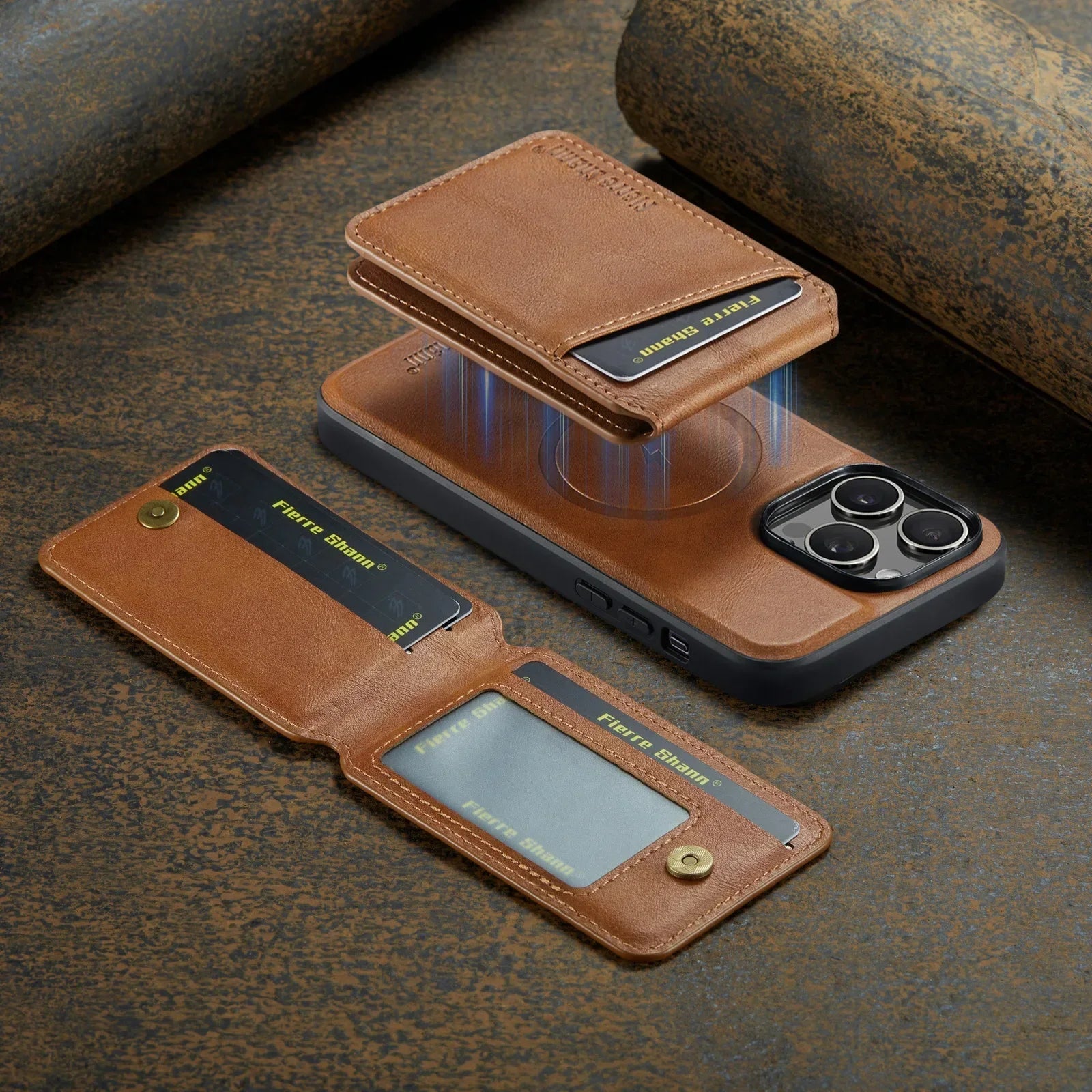 2 In 1 Abnehmbare Magnetische Karten Solt Geldbörse Lederhülle für iPhone Vertikale Tasche Tasche Cover