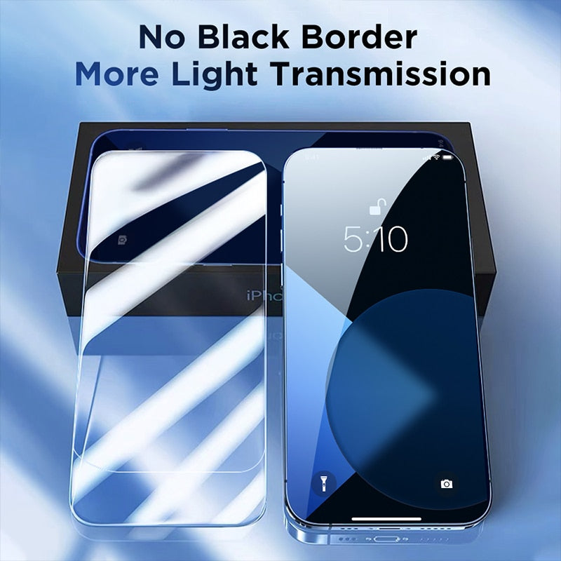 2 Stück gehärtete Glas Bildschirmschutz für iPhone 14 13 12 Serie