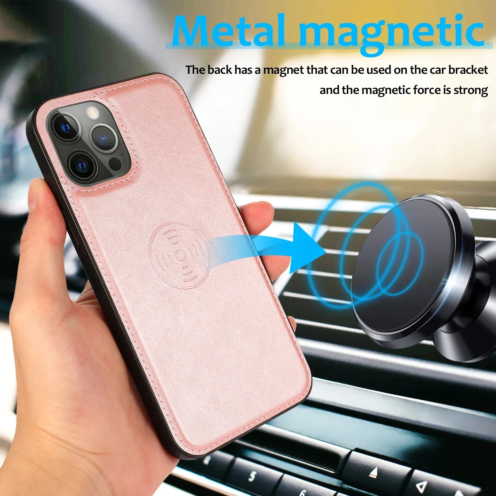 2 in 1 Magnetic Flip Leder Geldbörse Hülle für iPhone Kartenfach Abnehmbare Abdeckung
