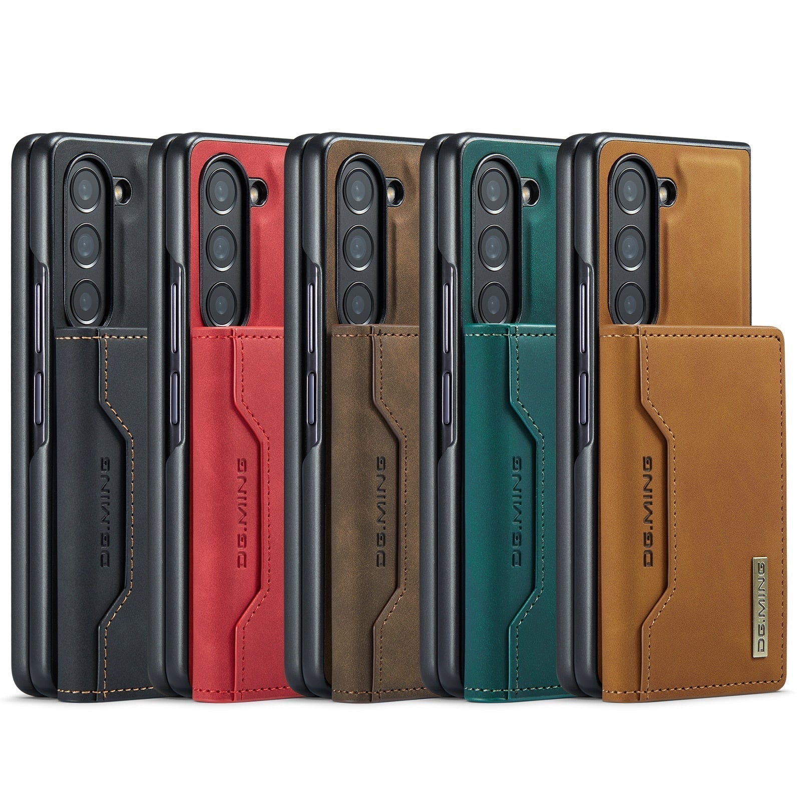 2 in 1 abnehmbarer Kartenetui Geldbeutel Lederhülle für Samsung Galaxy Z Fold5 Fold4 Magnetische Tasche Geldbörse Ständerabdeckung
