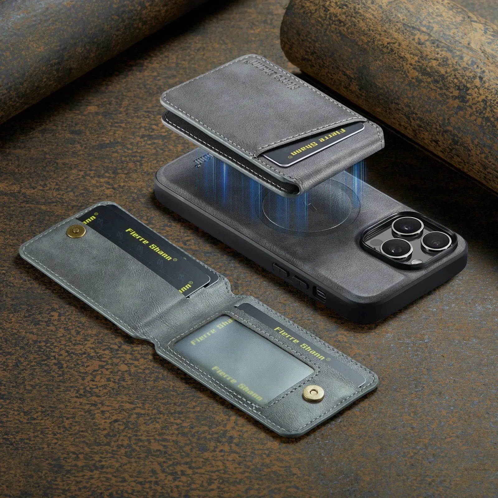 2 In 1 Abnehmbare Magnetische Karten Solt Geldbörse Lederhülle für iPhone Vertikale Tasche Tasche Cover