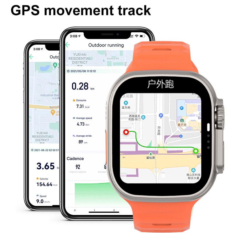 2022 Smart Watch Series Ultra Bluetooth-Anruf für Apple Watch+Box