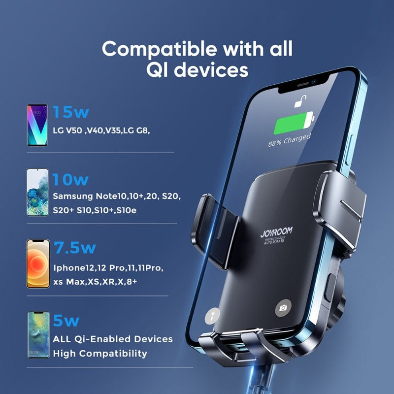 15W Autotelefonhalter Kabelloses Ladegerät Telefonhalter