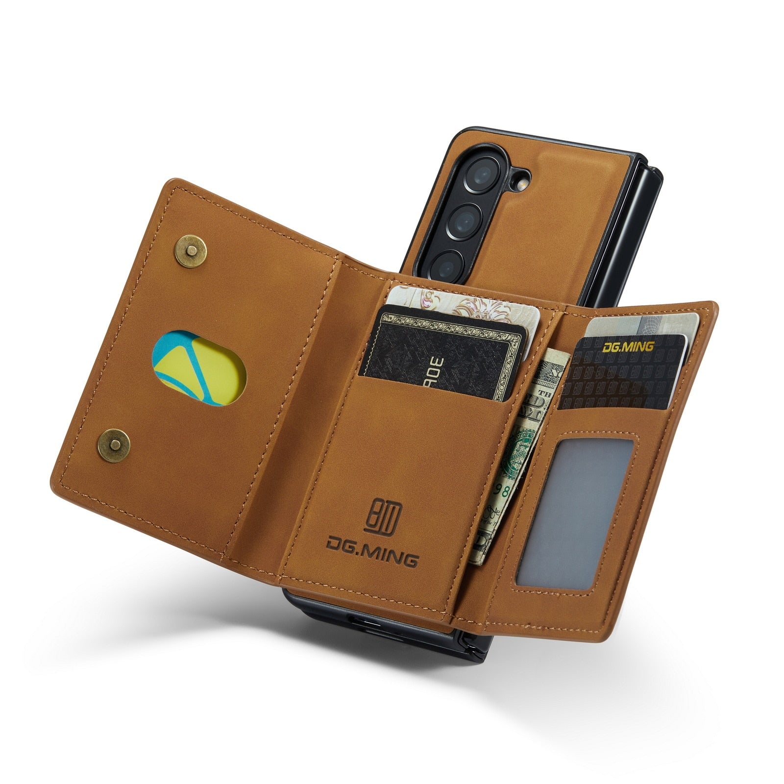 2 in 1 abnehmbarer Kartenetui Geldbeutel Lederhülle für Samsung Galaxy Z Fold5 Fold4 Magnetische Tasche Geldbörse Ständerabdeckung