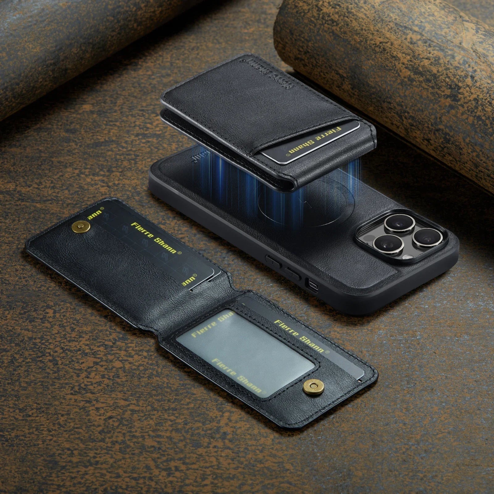 2 In 1 Abnehmbare Magnetische Karten Solt Geldbörse Lederhülle für iPhone Vertikale Tasche Tasche Cover