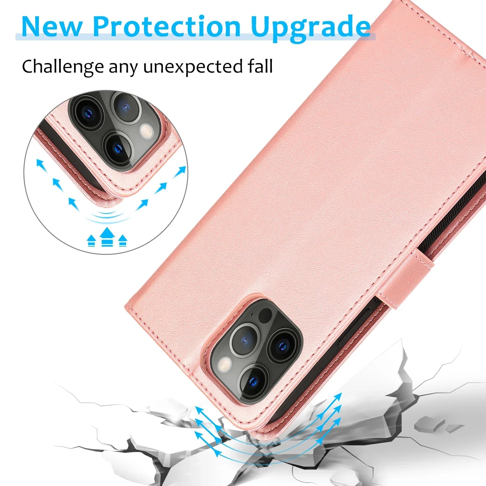 2 in 1 Magnetic Flip Leder Geldbörse Hülle für iPhone Kartenfach Abnehmbare Abdeckung
