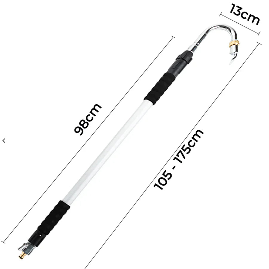 Gutter Cleaning Tool Telescopic Wand - Hose Attachment for Easy Ground-Level Rain Gutter Maintenance