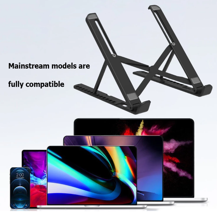 Laptop Stand 2 in 1 Phone Holder Foldable Adjustable Laptop Stand For Desk Riser Support