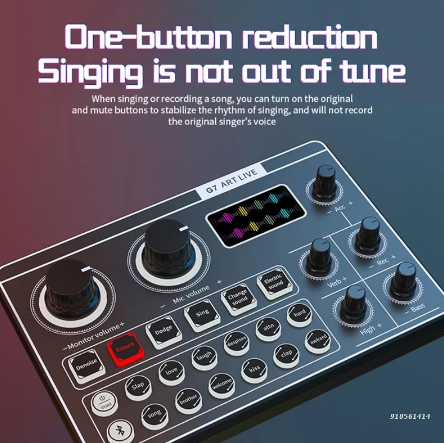 USB Audio Interface Sound Card For Phone PC Computer USB Sound Cards Webcast Microphone Mixer