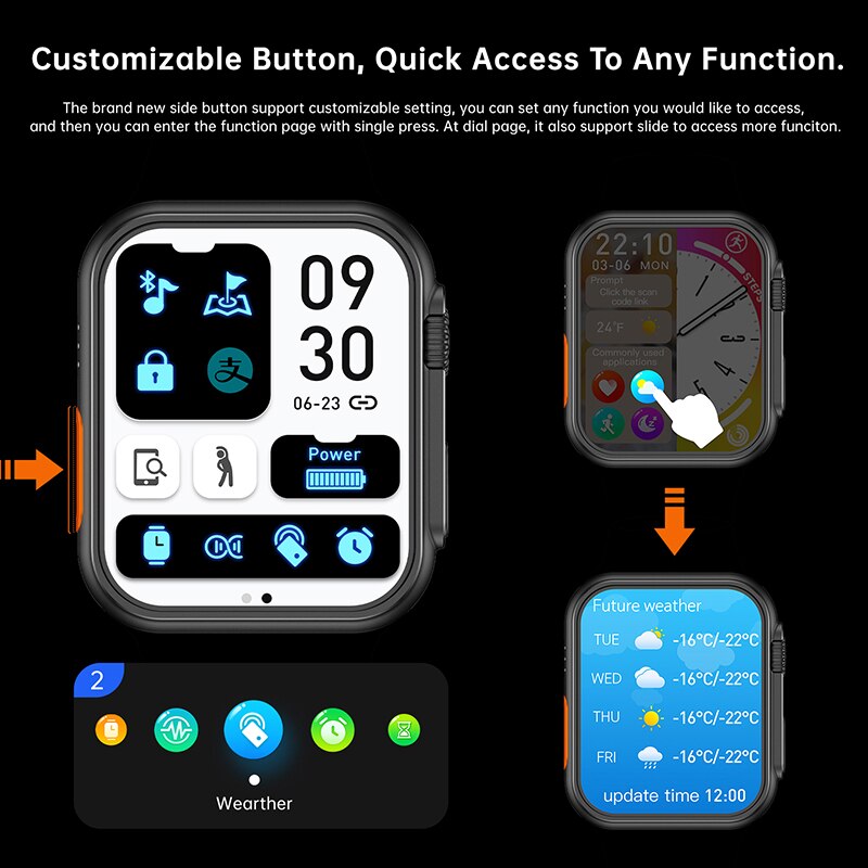 2022 NEU Ultra Uhr Herren Smart Watch Serie 8 NFC Türzugang Smartwatch für Android Apple Telefon