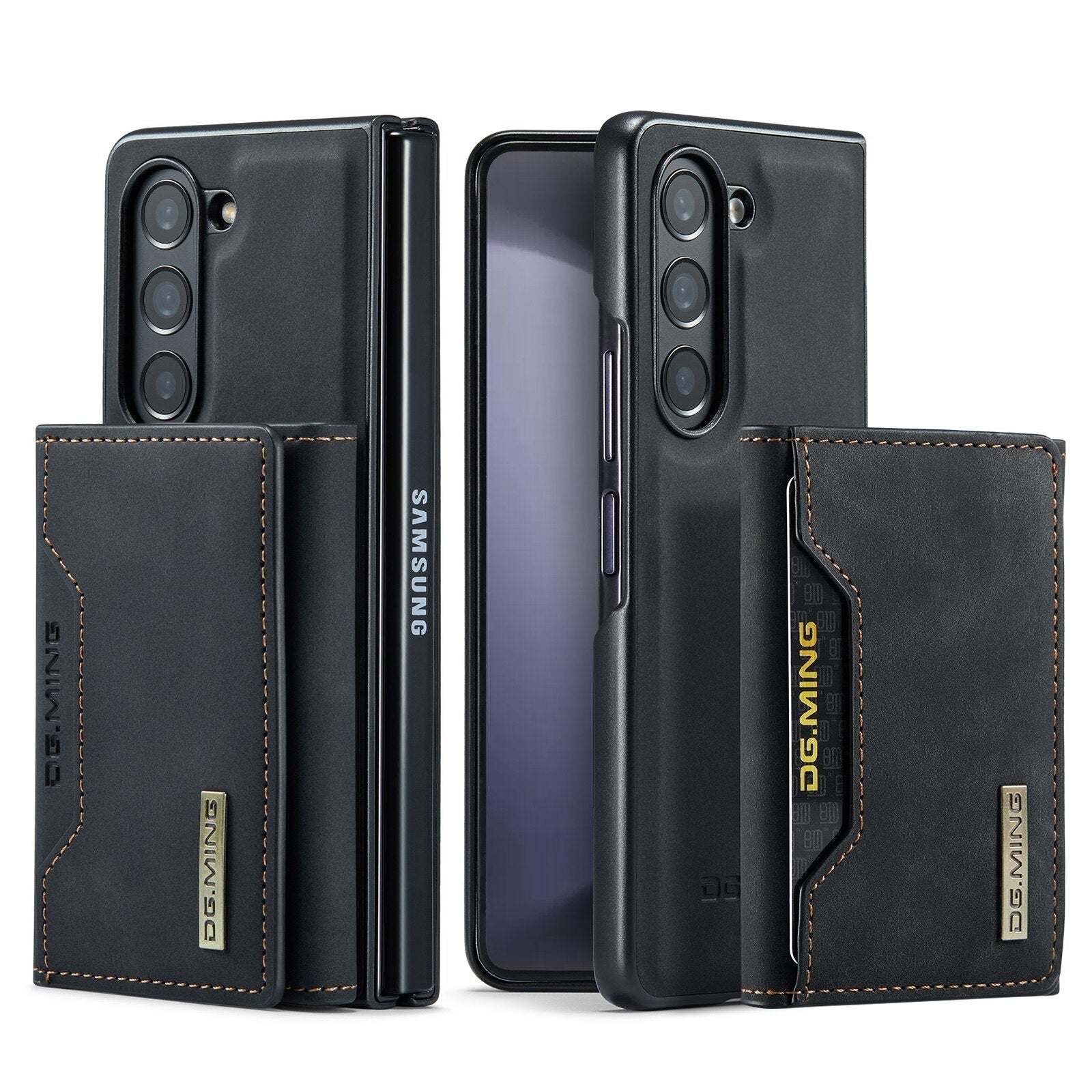 2 in 1 abnehmbarer Kartenetui Geldbeutel Lederhülle für Samsung Galaxy Z Fold5 Fold4 Magnetische Tasche Geldbörse Ständerabdeckung